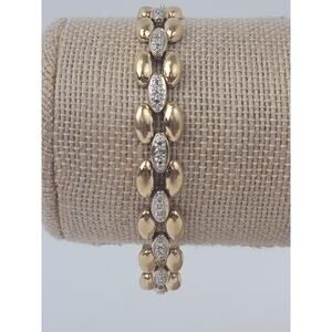 Gold Plated Sterling Silver Chain Bracelet